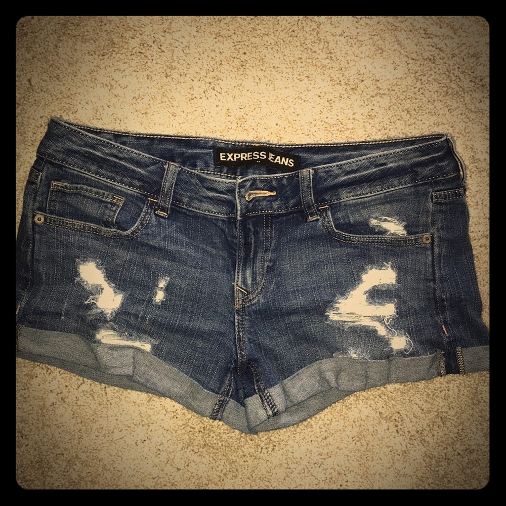 Size 8 Express Jean Shorts low-rise cut